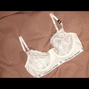 White Cotton VS Unlined Demi Bra